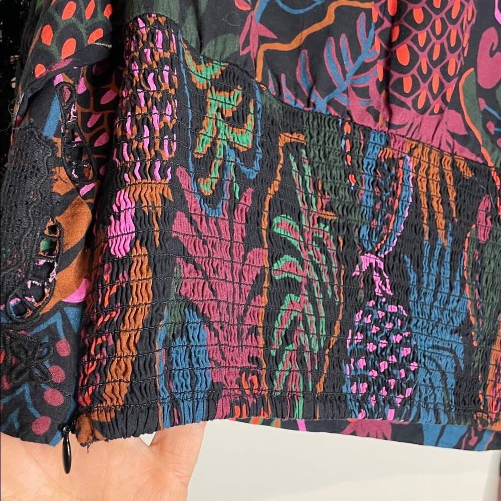 FARM Rio | Women’s Frutis Dream Puff Sleeve Blouse Size Large - Picture 6 of 8